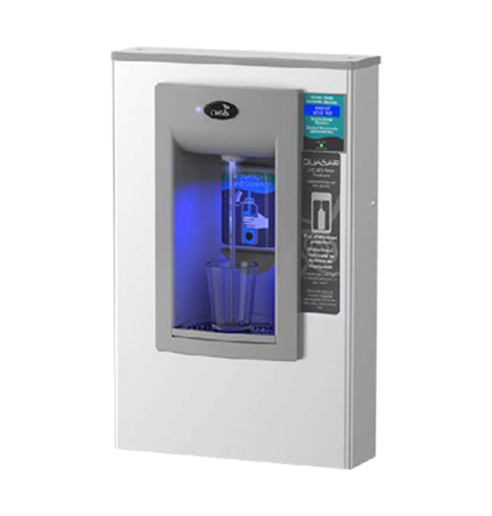 OASIS ตู้ทำน้ำดื่มอุณหภูมิปกติ แบบติดผนัง รุ่น PWSMEBQY ระบบเซนเซอร์จ่ายอัตโนมัติ ไร้สัมผัส ปลอดเชื้อด้วย UV-LED ที่จุดจ่ายน้ำ